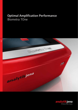 Optimal Amplification Performance Biometra TOne