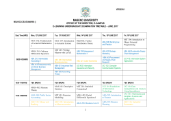 e-learning undergraduate examination timetable &ndash; june, 2017