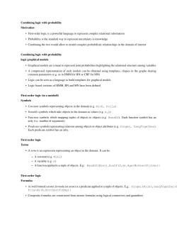 Combining logic with probability Motivation &bull; First