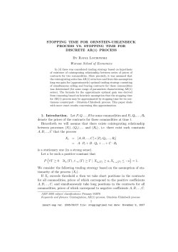 STOPPING TIME FOR ORNSTEIN