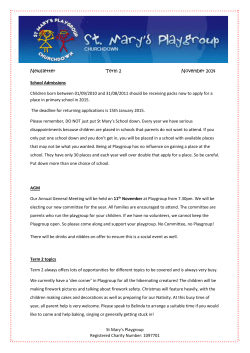 Newsletter November 2014