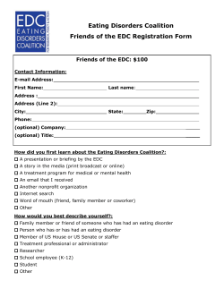 Eating Disorders Coalition Friends of the EDC Registration Form