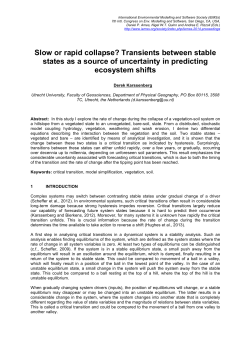Slow or rapid collapse? Transients between stable states as