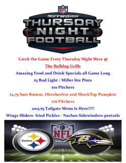 Catch the Game Every Thursday Night Here @ The Bulldog Grille