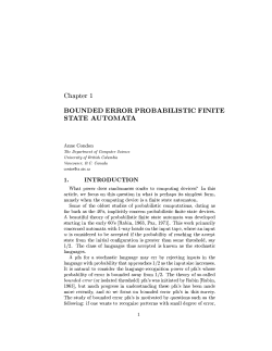 Bounded error probabilistic finite state automata