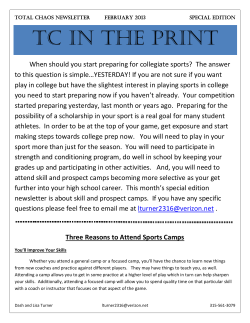 Feb 2013 newsletter - Cicero United Soccer Academy