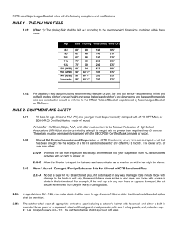 rule 1 &ndash; the playing field rule 2- equipment and safety