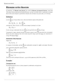 Riemann Rearrangement Theorem