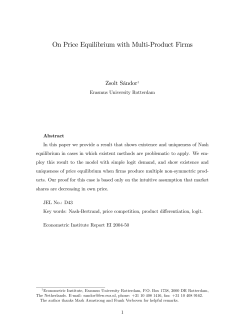 On Price Equilibrium with Multi#Product Firms