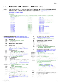 A63B - Cooperative Patent Classification