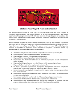 Code of Conduct - Oklahoma Power Basketball