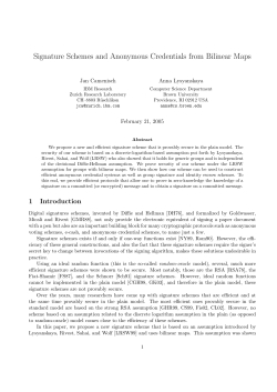Signature Schemes and Anonymous Credentials from