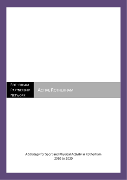 A Strategy for Sport and Physical Activity in
