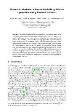 Monotonic Maximin: A Robust Stackelberg Solution