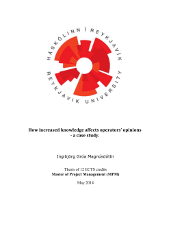 How increased knowledge affects operators` opinions