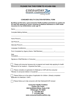 consumer health coalition waiver form