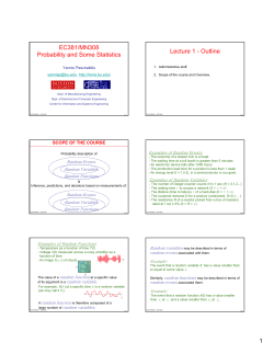 EC381/MN308 Probability and Some Statistics Lecture 1