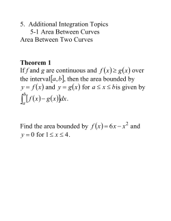 5-1 Area Between Curves