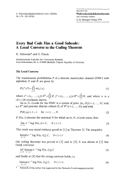 Every bad code has a good subcode: A local converse to the coding
