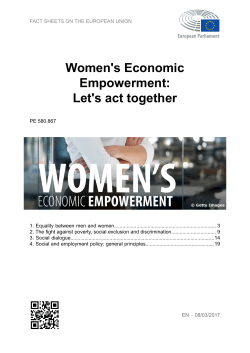 Women`s Economic Empowerment: Let`s act together