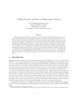 Adding Security and Trust to Multi-Agent Systems