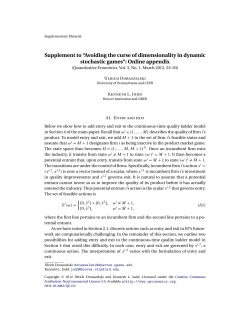 Supplement to - Quantitative Economics
