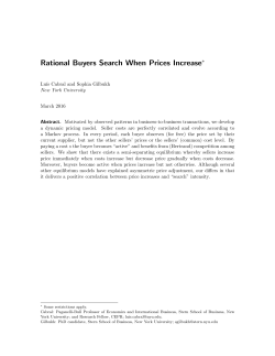 Rational Buyers Search When Prices Increase