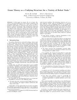 Game Theory as a Unifying Structure for a