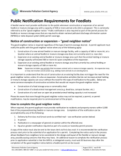 Permit Notification Requirements - Minnesota Pollution Control