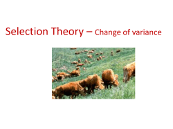 Selection Theory – Change of variance