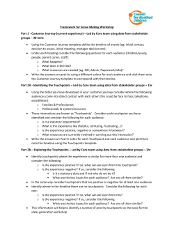 Framework for Sense Making Workshop Part 1