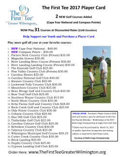 The First Tee 2017 Player Card - The First Tee of Greater Wilmington