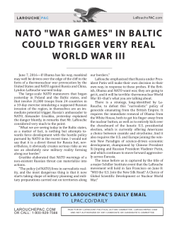 nato "war games" in baltic could trigger very real