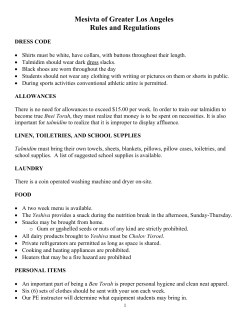 Mesivta of Greater Los Angeles Rules and Regulations