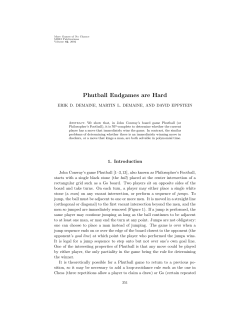 Phutball Endgames are Hard - Library