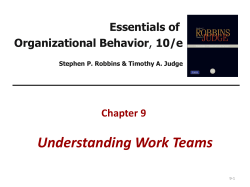 OB CH8 PPT TEAM WORK - KSU Faculty Member websites