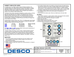 Humidity Indicator Cards (HIC)