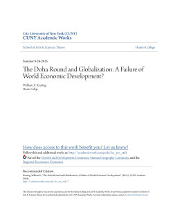 The Doha Round and Globalization