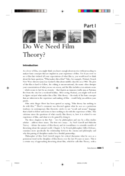 Do We Need Film Theory?