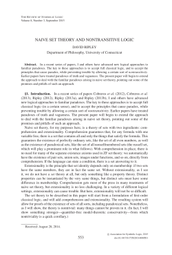 naive set theory and nontransitive logic