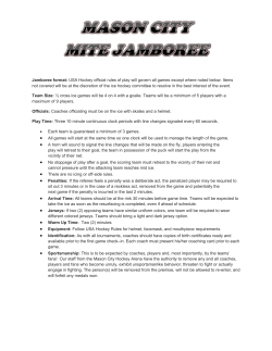 Jamboree format: USA Hockey official rules of