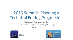 2016 Summit Submission Deadline