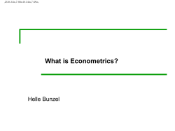 In the first issue of Econometrica, the Econometric Society state that