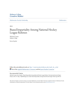 Biased Impartiality Among National Hockey League Referees