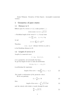 1 Geometry of pure states