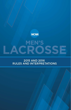 NCAA Men`s Lacrosse Rules Committee