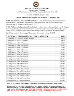 how many delegates can your unit elect fees