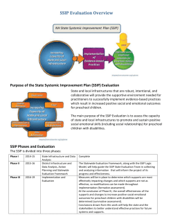 SSIP Evaluation Overview