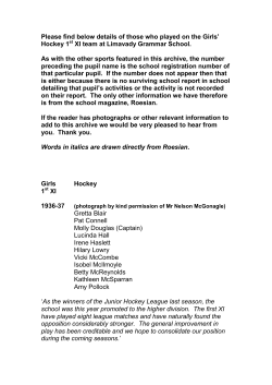 Please find below details of those who played on the Girls` Hockey 1