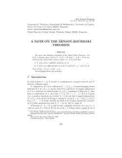 A NOTE ON THE DENJOY